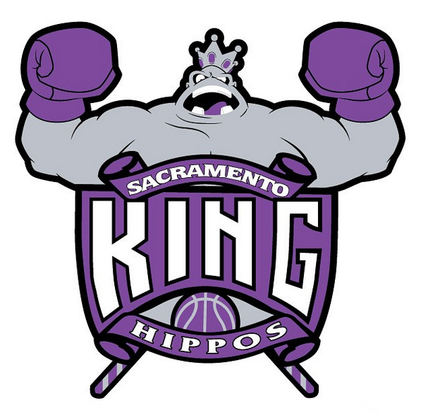 Sacramento King Hippos logo fabric transfer